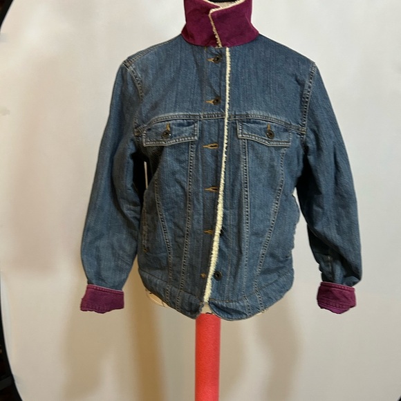 L.L. Bean Denim Sherpa-Lined Jacket - Picture 9 of 13
